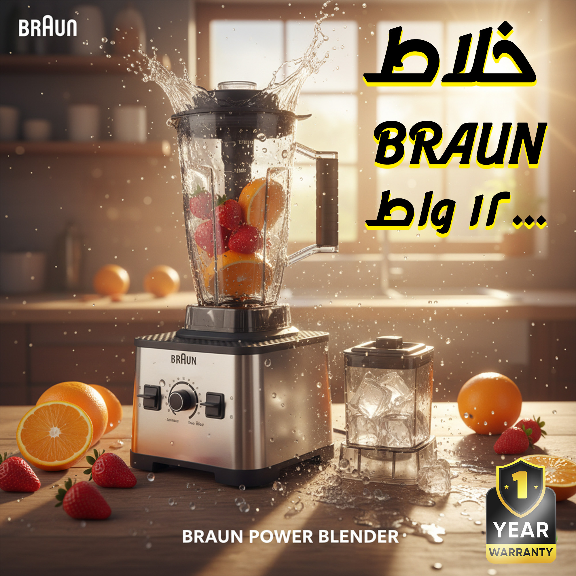  خلاط مطحنه 12000 وات BRAUN مع ضمان