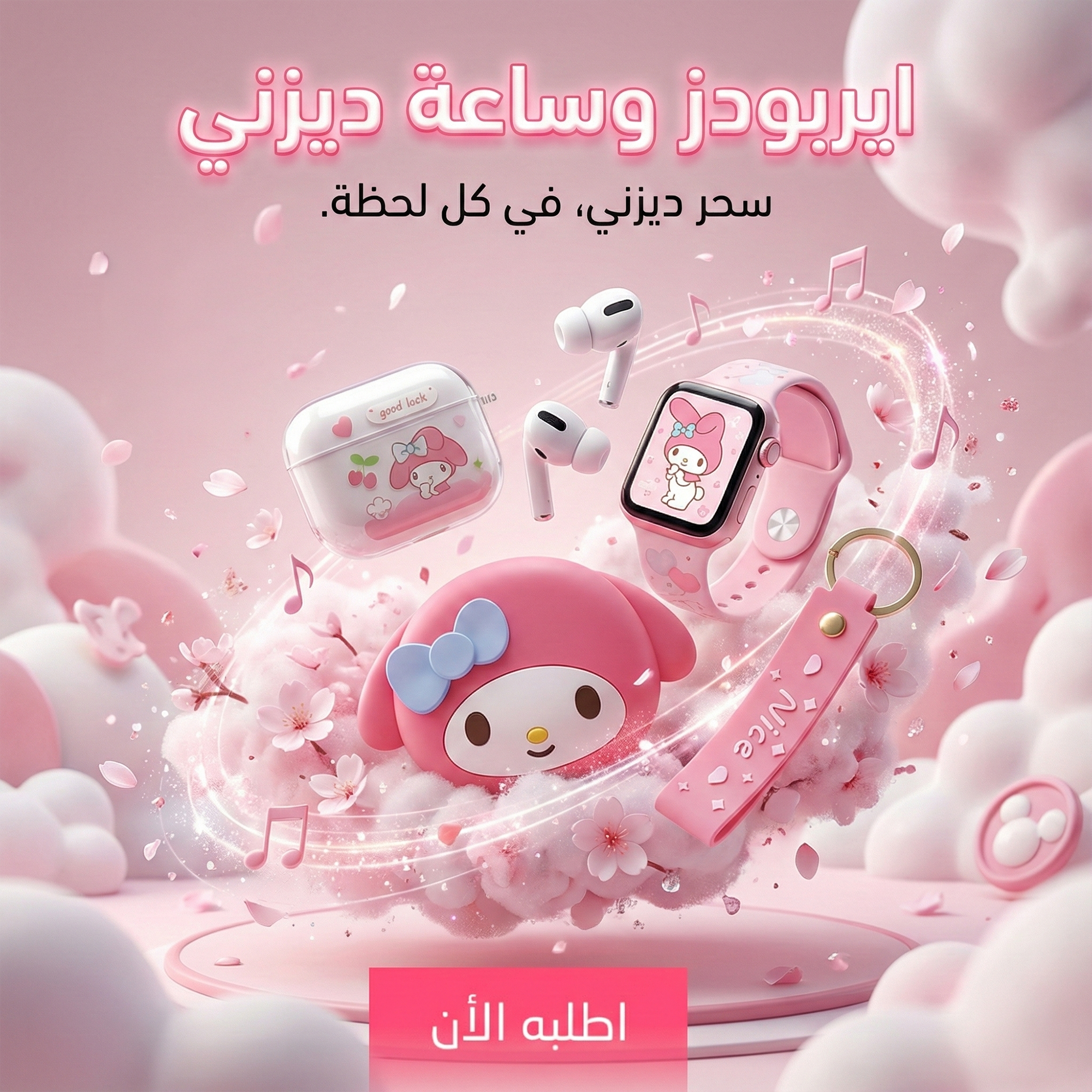 "	ايربودز وساعة ديزني"
