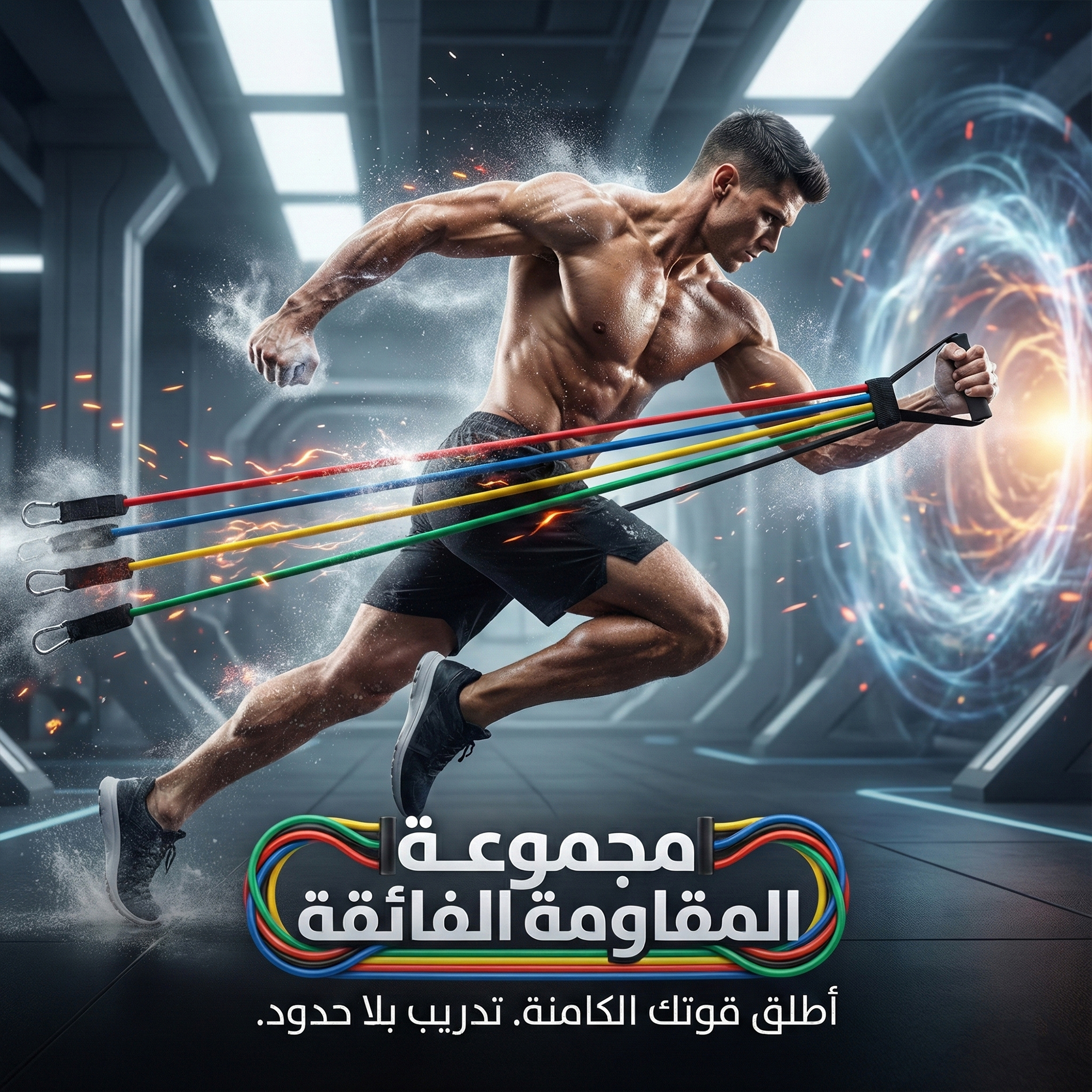 مجموعة احزمة مقاومة للياقة البدنية